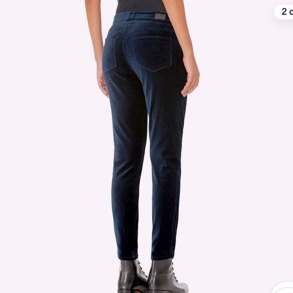 Paige Womens Hoxton Navy Velvet High Rise Dressy Ankle Pants size 29 - Picture 1 of 15